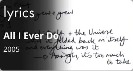 lyrics All I Ever Do 2005