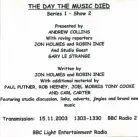 The Day The Music Died: Series 1 Show 2