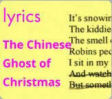 lyrics The Chinese Ghost of Christmas