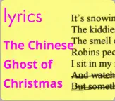 lyrics The Chinese Ghost of Christmas