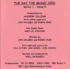 The Day The Music Died: Series 1 Show 5