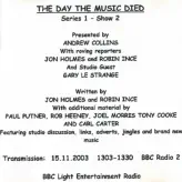 The Day The Music Died: Series 1 Show 2
