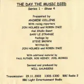 The Day The Music Died: Series 1 Show 4
