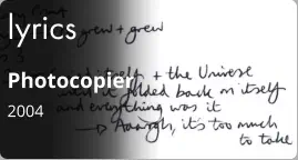 lyrics Photocopier 2004