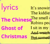 lyrics The Chinese Ghost of Christmas