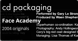 cd packaging Face Academy 2004 originals